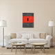 "Grey And Red Abstract 1" Fine Art Print