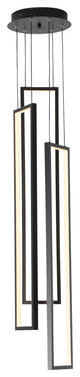 Modern Rectangle LED Chandelier for Stairs, Living Room, Hall, 9.8"x9.8"x80.7"