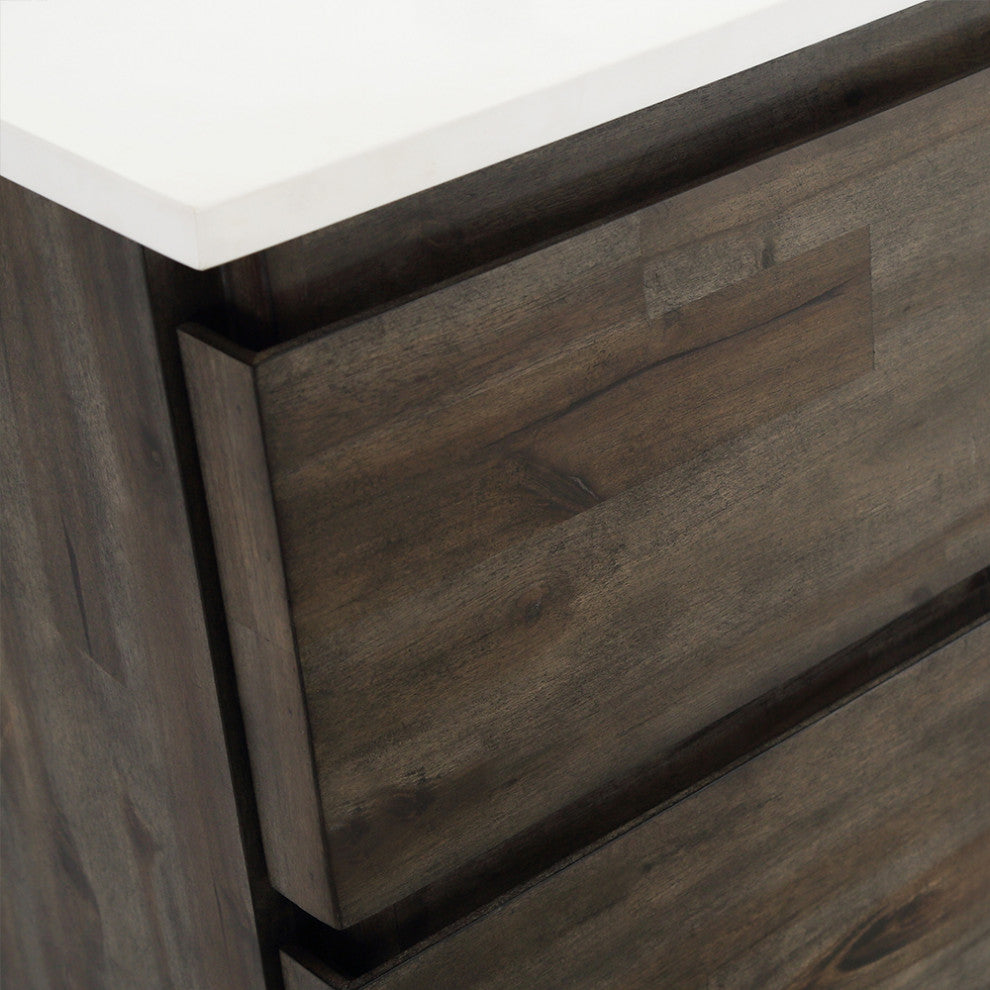 Formosa Wall Hung Modern Bathroom Vanity With Mirror, 36"