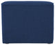 Miramar Linen Textured Fabric Upholstered Armless Chair, Navy