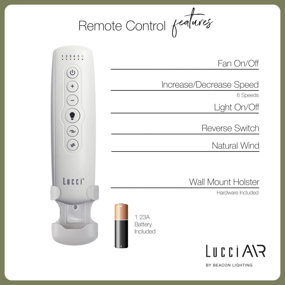 Lucci Air Akmani 60" DC Ceiling Fan, Black