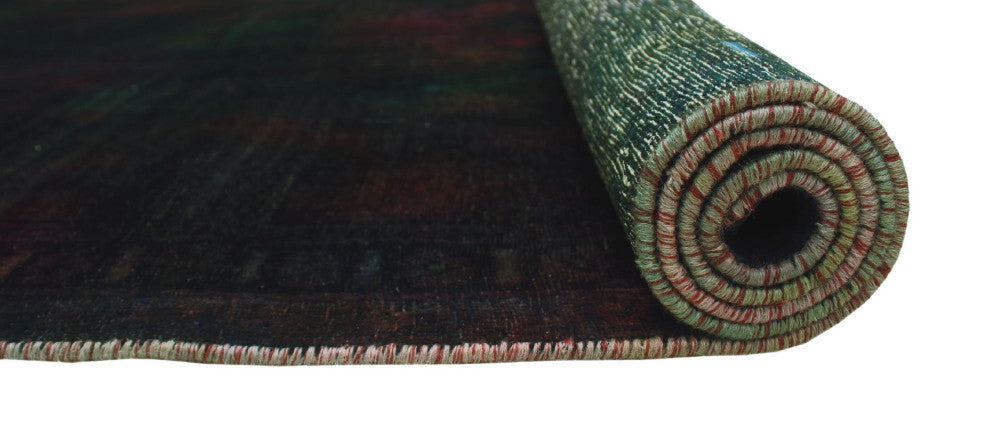 Vintage Distressed Overdyed Adeem Purple Runner, 4'9x9'10