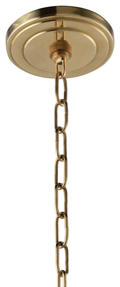 Lambert 1-Light Pendant, Aged Brass, 10"
