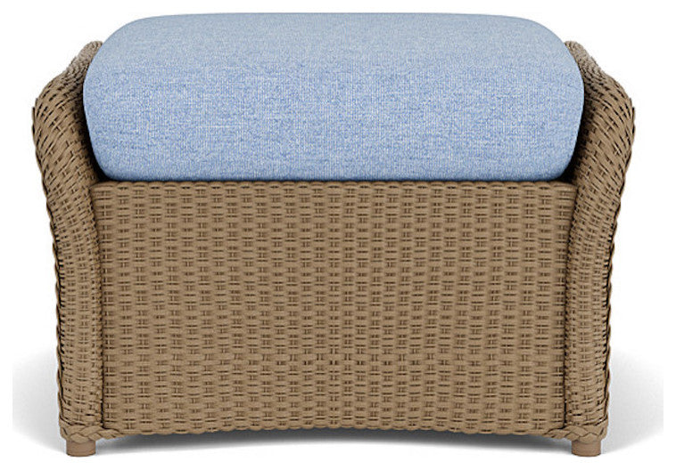 Lloyd Flanders Weekend Retreat Woven Ottoman, Fawn, Demo Skyway