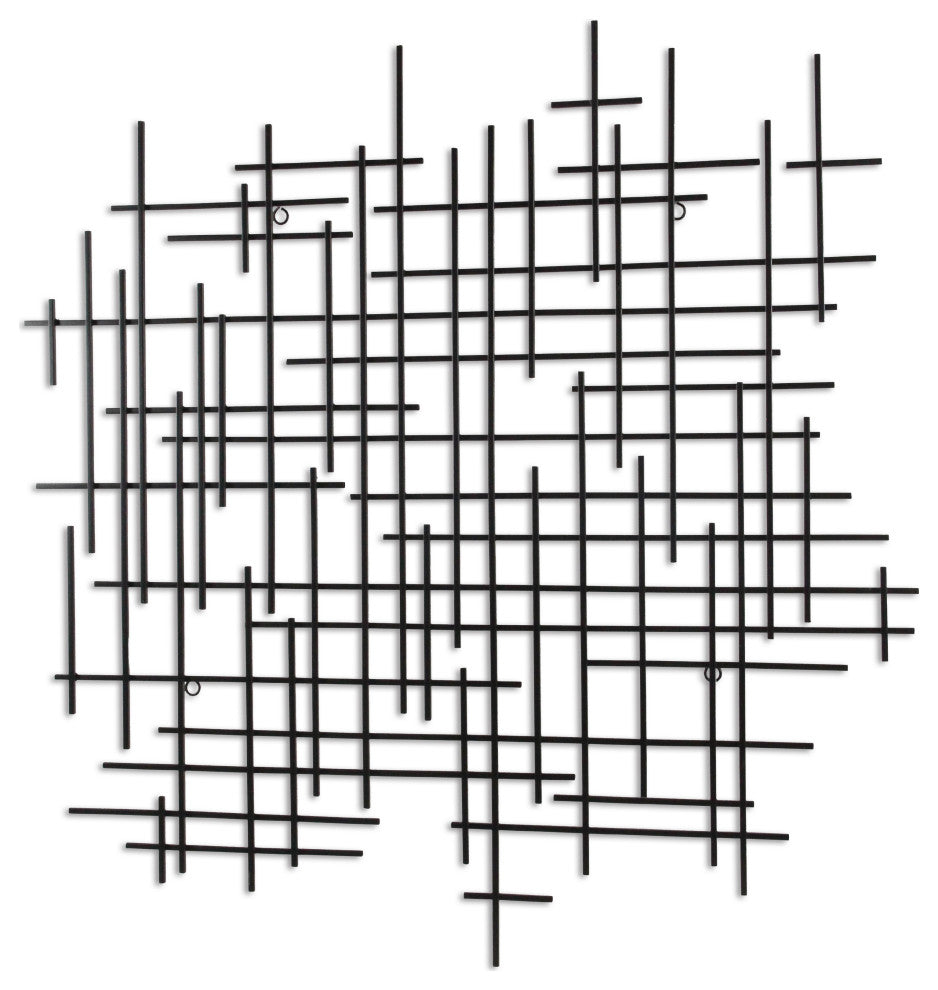 Iquara Large Black Abstract Metal Wall Art