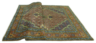 Fine Vintage Distressed Almer Rust/Navy Rug, 6'2x9'7
