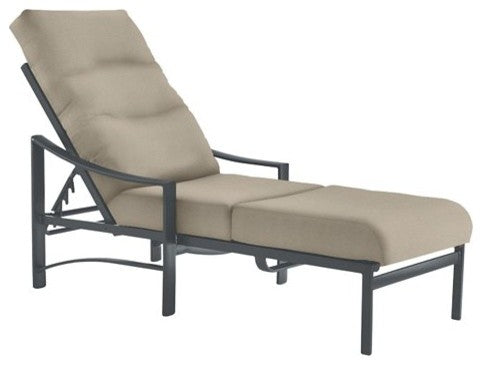 Kenzo Cushion Chaise Lounge, Graphite Frame, Action Ash Cushion