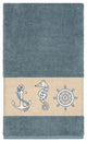Linum Home Textiles Easton Embellished, Teal, Bath Towel, Single