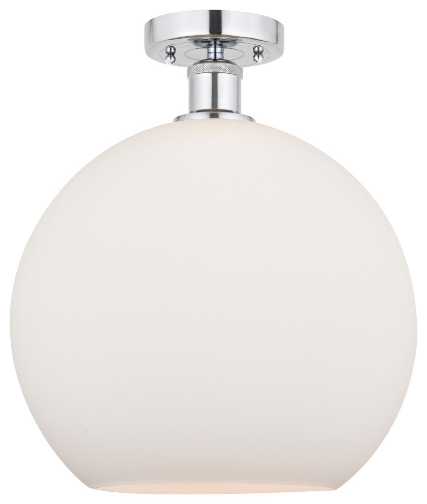 Innovations 616-1F-PC-G121-12 1 Light Semi-Flush Mount, Polished Chrome