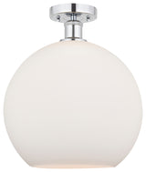Innovations 616-1F-PC-G121-12 1 Light Semi-Flush Mount, Polished Chrome