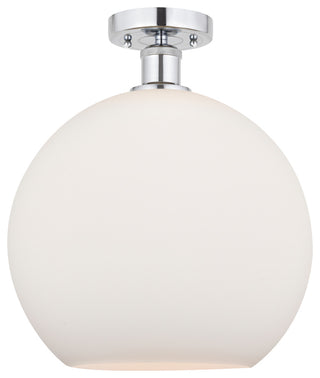 Innovations 616-1F-PC-G121-12 1 Light Semi-Flush Mount, Polished Chrome