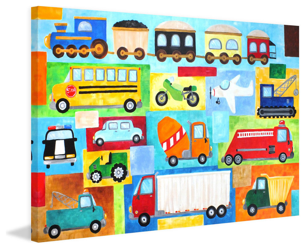 Marmont Hill, "Trains and Such" by Nicola Joyner Print on Wrapped Canvas