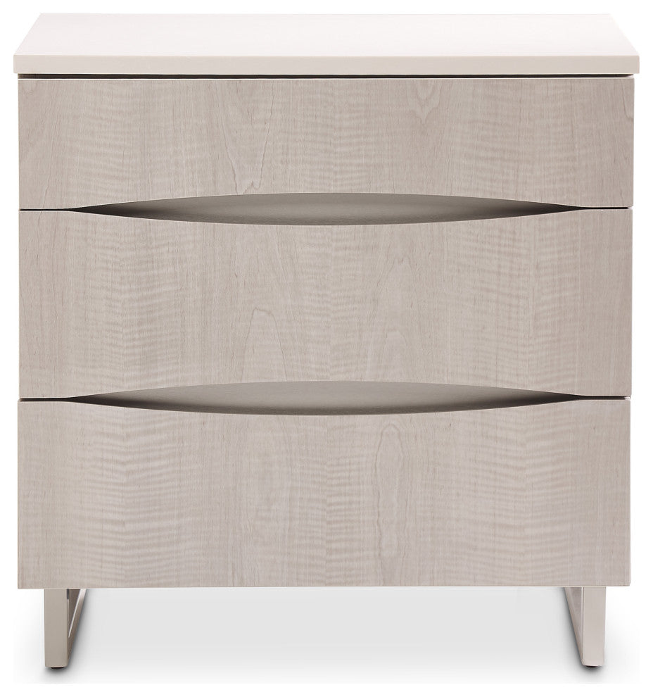 Marin 3-Drawer Nightstand - Greige