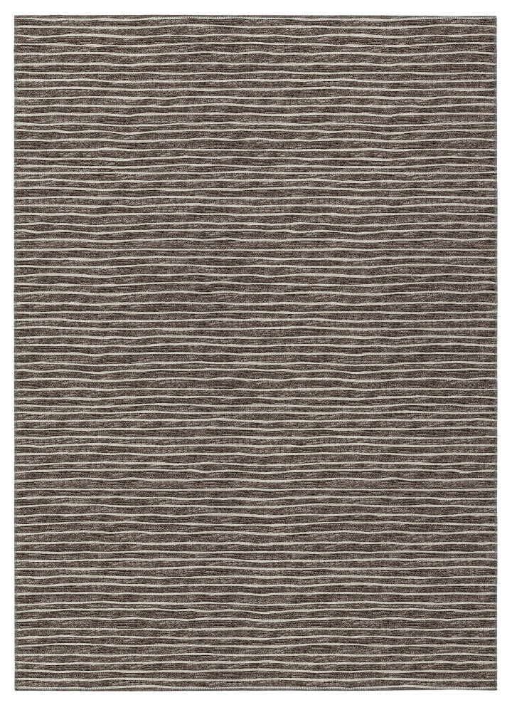 Indoor/Outdoor Laidley LA1 Chocolate Machine Washable 5' x 7'6" Rug