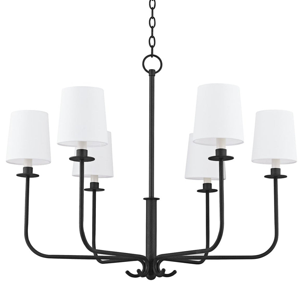 Bodhi 6 Light Chandelier, Forged Iron