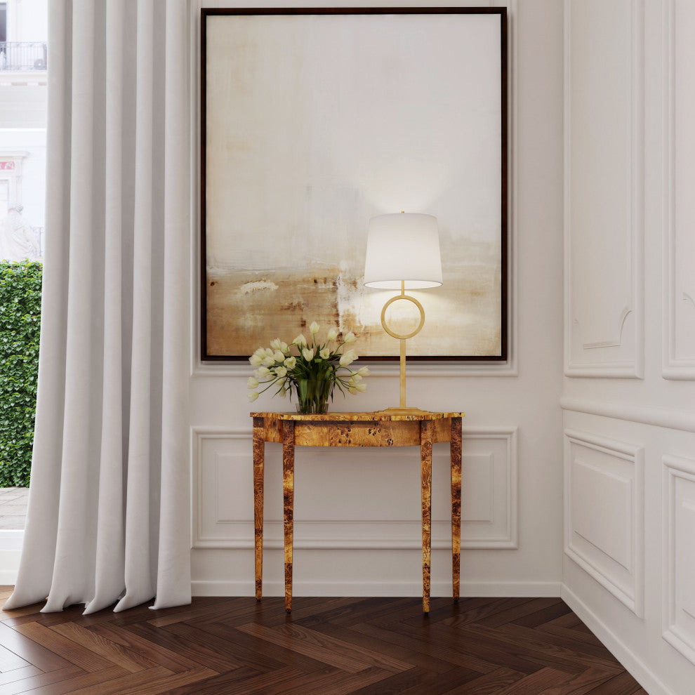 Chester Burl 36" Console Table, Traditional Burl
