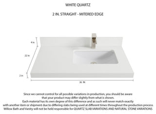 Sonoma 36 Right Offset Reeded Bath Vanity in Dark Forest Green 2" White Quartz