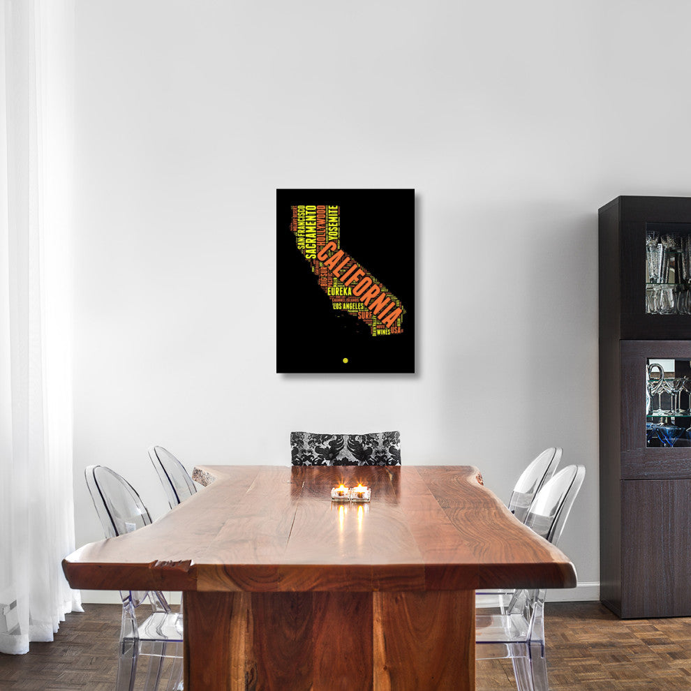 "California Word Cloud 1" Fine Art Print