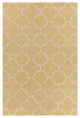 Davin Contemporary Area Rug, Yellow and White, 5'x7'