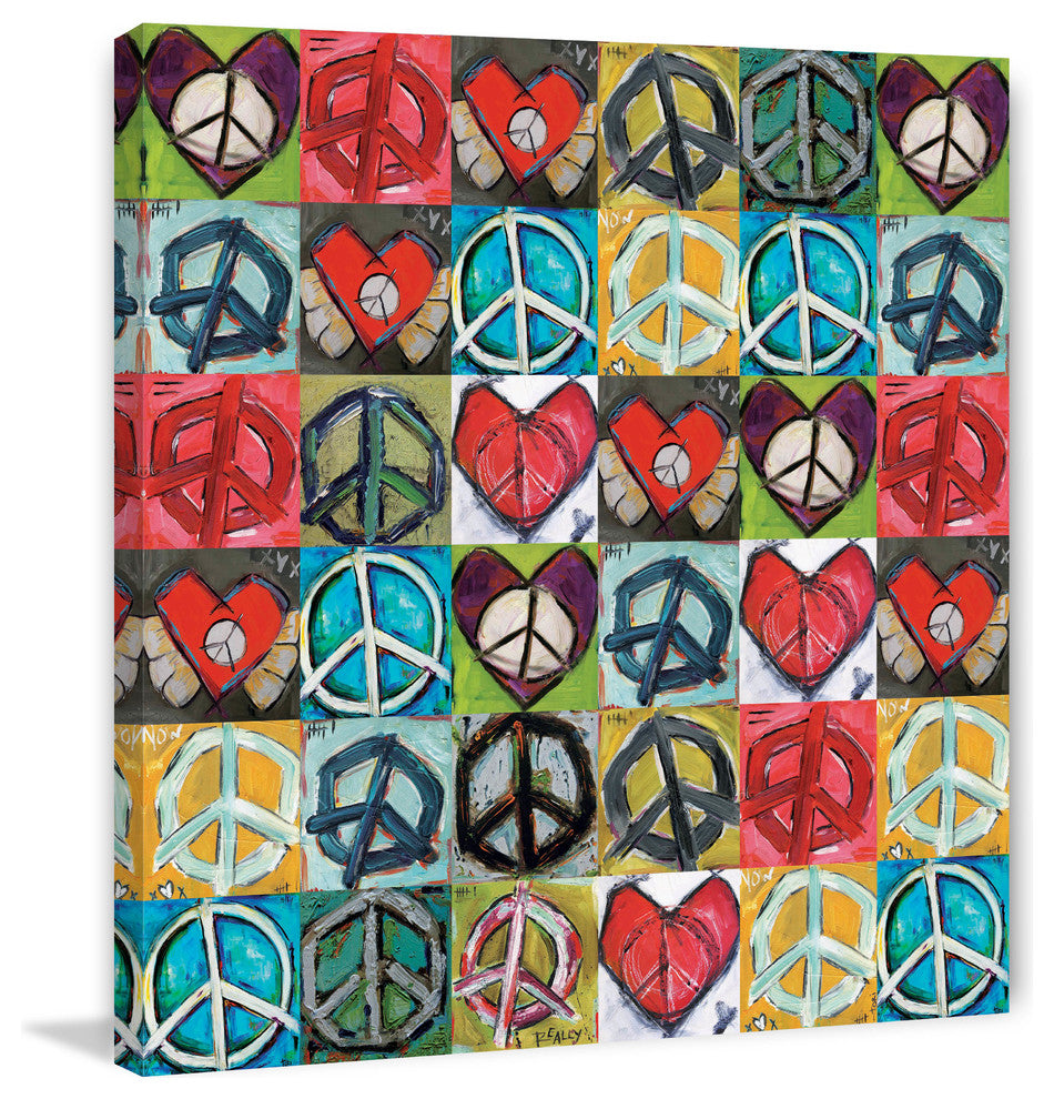 "Peace Collage" Painting Print on Canvas by Tori Campisi