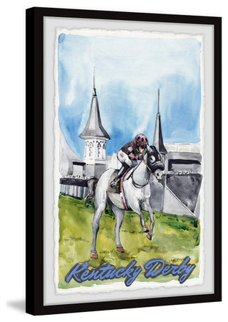 "Kentucky Derby" Framed Painting Print, 30x45