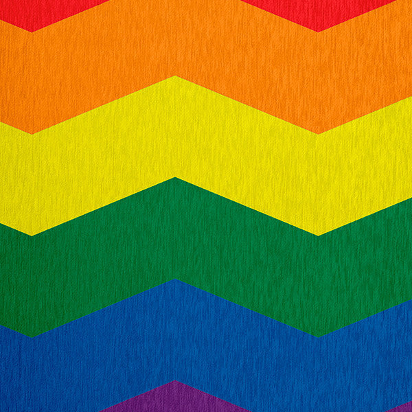 Pride Chevron Chenille Rug, Pride Chevron, 5'x7'