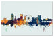 Michael Tompsett ''Brighton England Skyline Blue'' Canvas Art, 22x32
