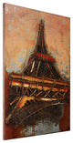 Eiffel Tower Wall Art Primo Mixed Media Hand Painted Iron Wall Sculpture 48x32