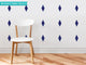Diamond Fabric Wall Decals, Set of 16, Navy