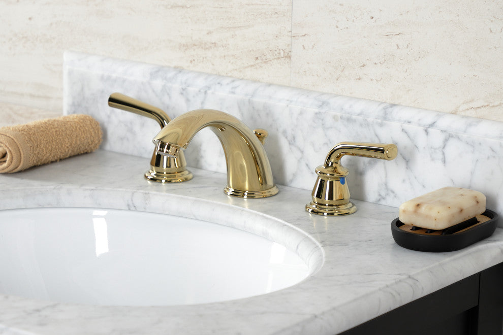 Kingston Brass KB962RXL Widespread Bathroom Faucet, Pop-Up Drain