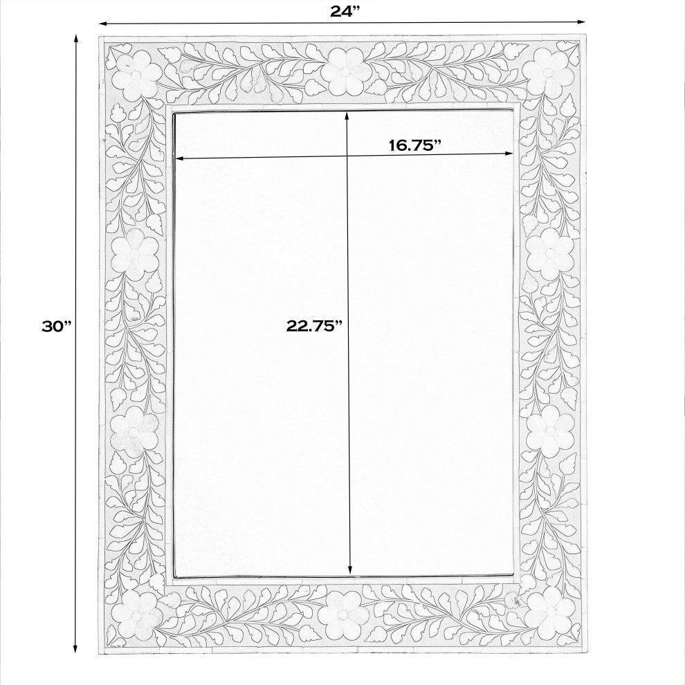 Butler Vivienne Pink Bone Inlay Wall Mirror