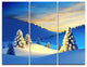 "Winter Mountains With Fir Trees" Photo Wall Art, 3 Panels, 36"x28"