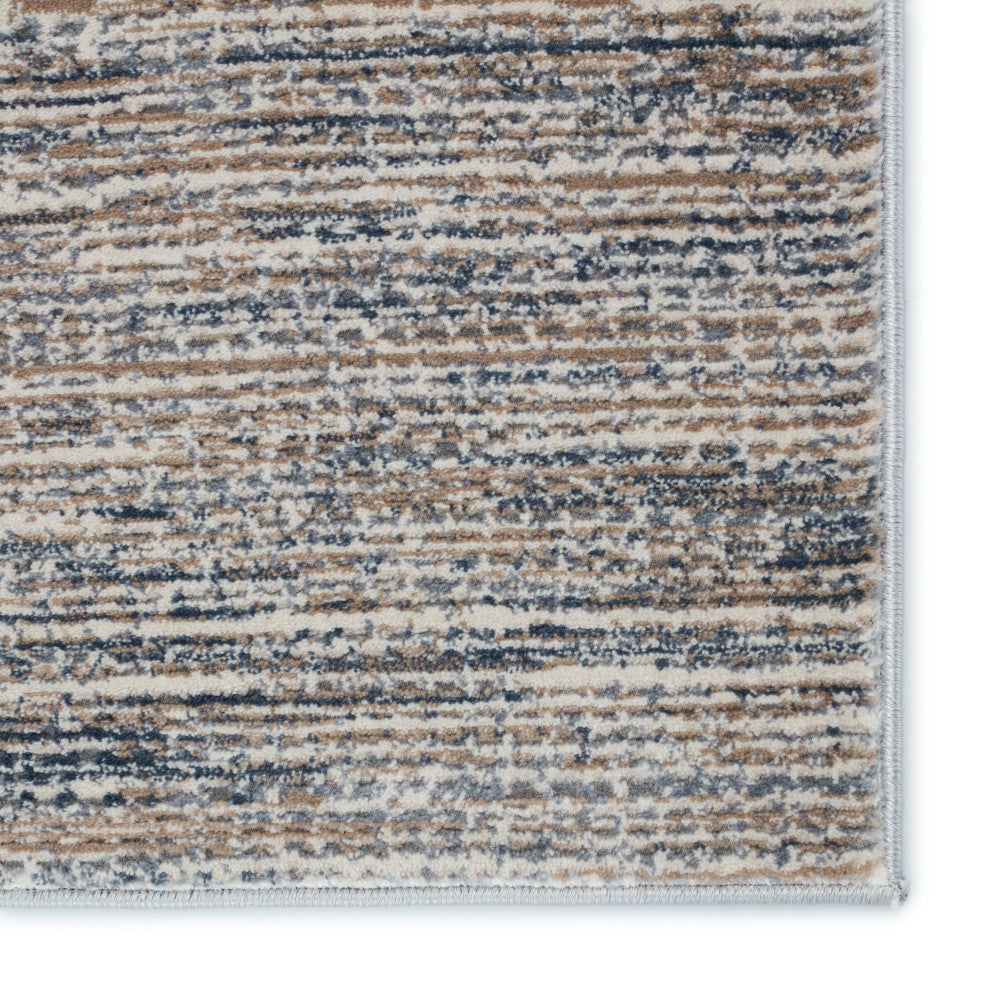 Pasque Abstract Dark Blue/ Tan Area Rug 7'10"X10'