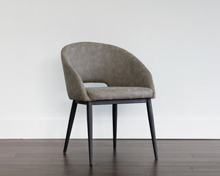 Thatcher Antique Brass Dining Chair, Antique Gray