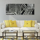 Nokomis Abstract Diptych Wall Art Print Tempered Glass Wall Art With Silver Leaf