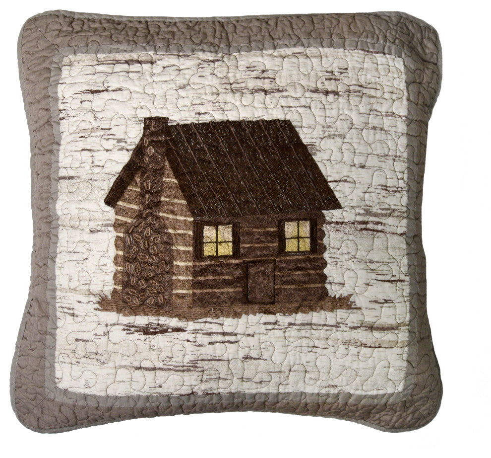 Birch Forest Cabin Decorative Pillow