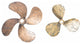 Industrial Propellers Wall Dcor Set of 2 - Gold