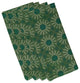 Sun Tile, Print Napkin, Set of 4, Green