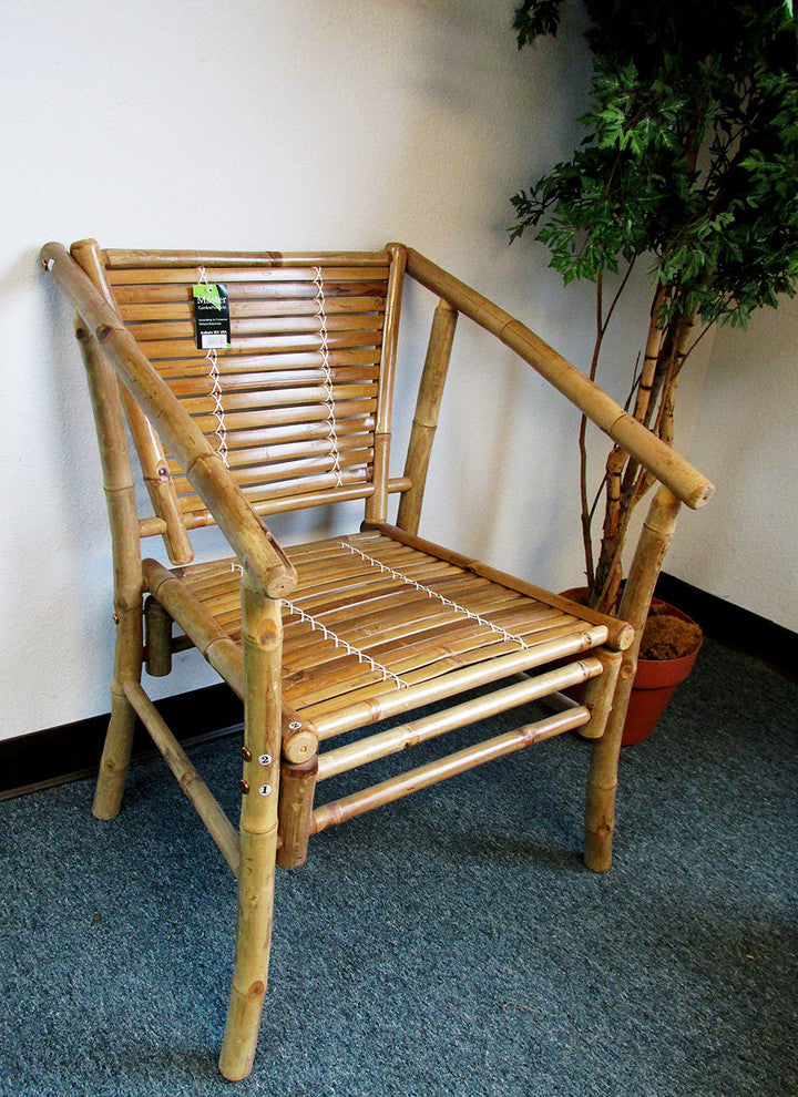 Stackable Bamboo Chair, Set of 2 pcs., 22"W x 22"D x 34"H