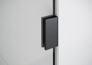 Ursa 36"x78" Frameless Single Glass Shower Panel, Gray Tint, Matte Black