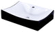 Black and White Porcelain Vessel Sink With Faucet Hole