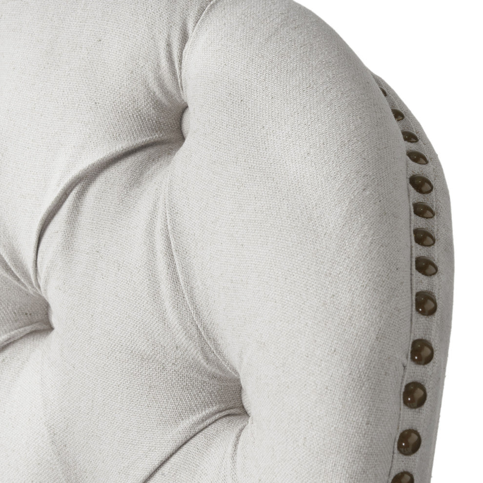 GDF Studio Teton Natural Fabric Club Chair and Ottoman