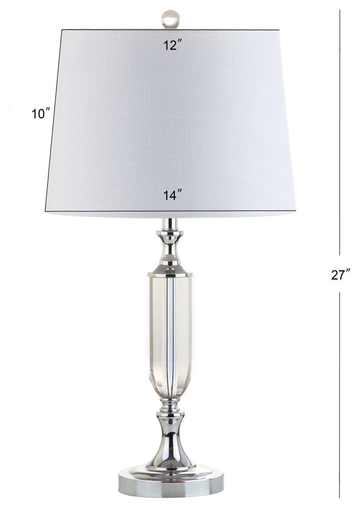 Bella 27" Crystal Table Lamp, Clear