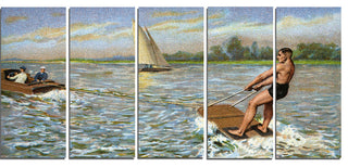 "Water Skiing" Canvas Print, 5 Panels, 60"x28"