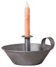 Round Tapered Pan Candle Holder in Antique Tin