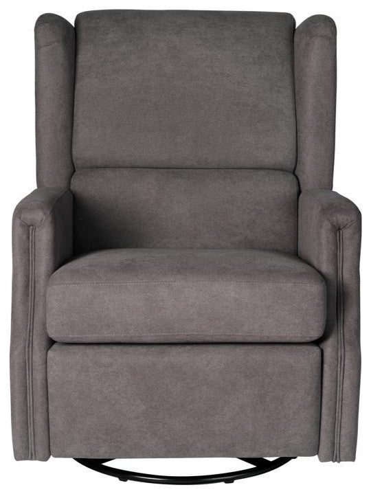 Omma Swivel Wingback Recliner Glider Rocker Recliner, Dark Gray