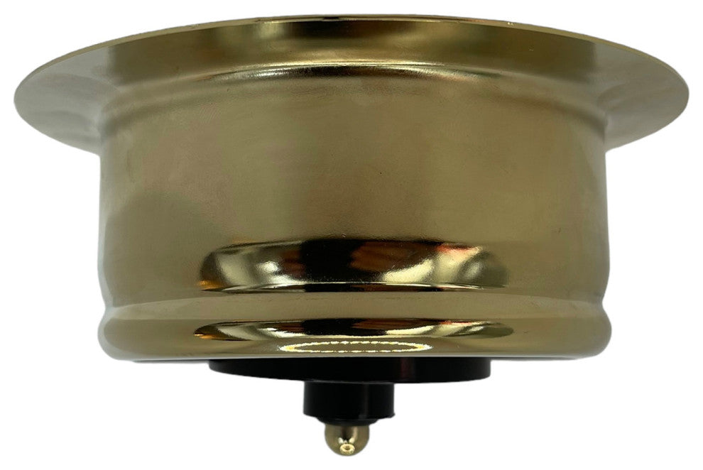 SinkSense Satin Gold 3.5" Disposal Flange Drain with Stopper