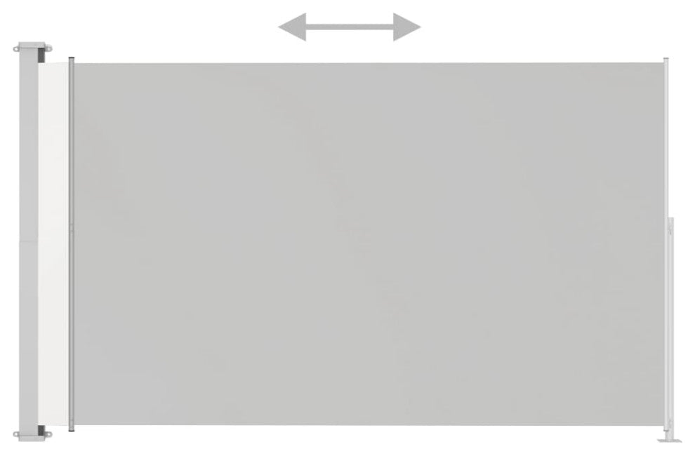 vidaXL Retractable Side Awning Folding Privacy Screen Outdoor Divider Wall Black