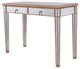 2 Drawers Dressing Table 42" X 18" X 31" In Gold Paint