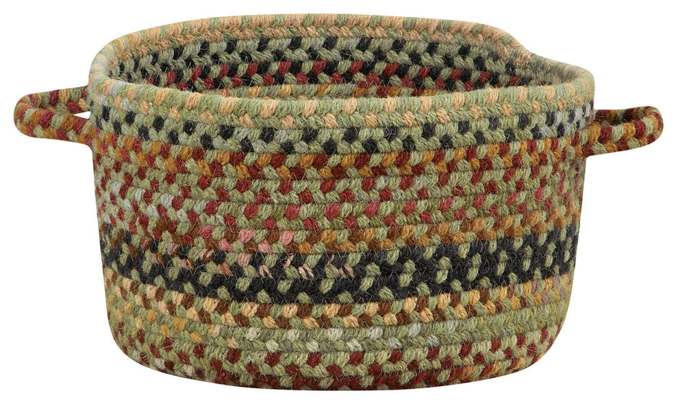 Bangor Braided Basket, Sage Green, 20"x20"x12"